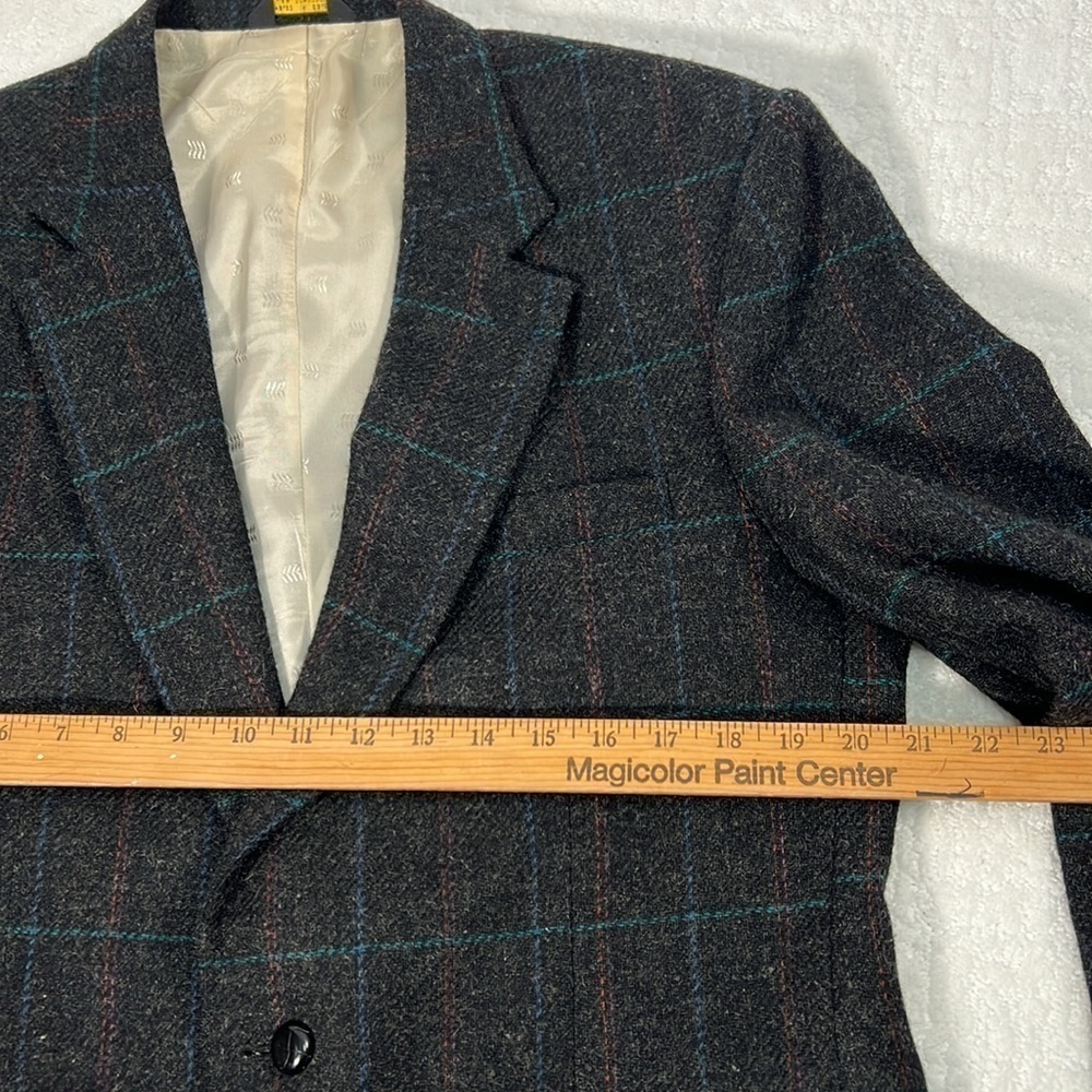 Austin Manor Wool window pane sports coat gray 41 - Picture 9 of 11